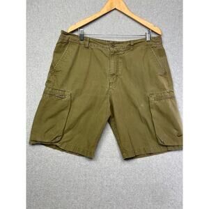 Nike Canvas Cargo Shorts Mens Size 38 Green Casual Comfort Summer Outdoor Sport